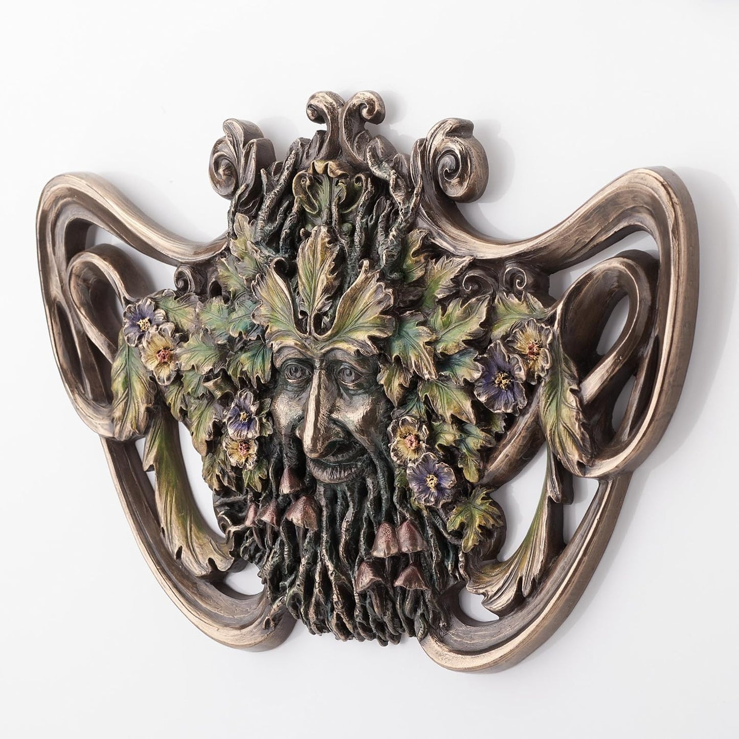 Green Man Spring Mushroom Wall Plaque