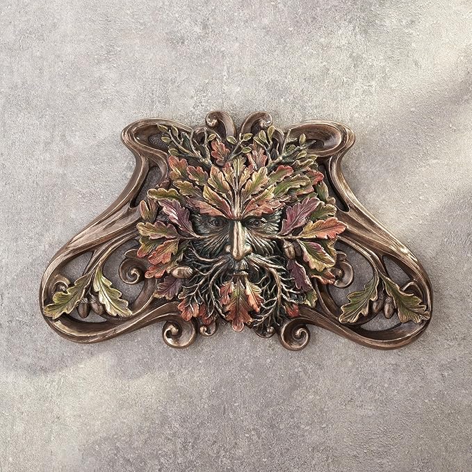 Green Man Autumn Maple Wall Plaque