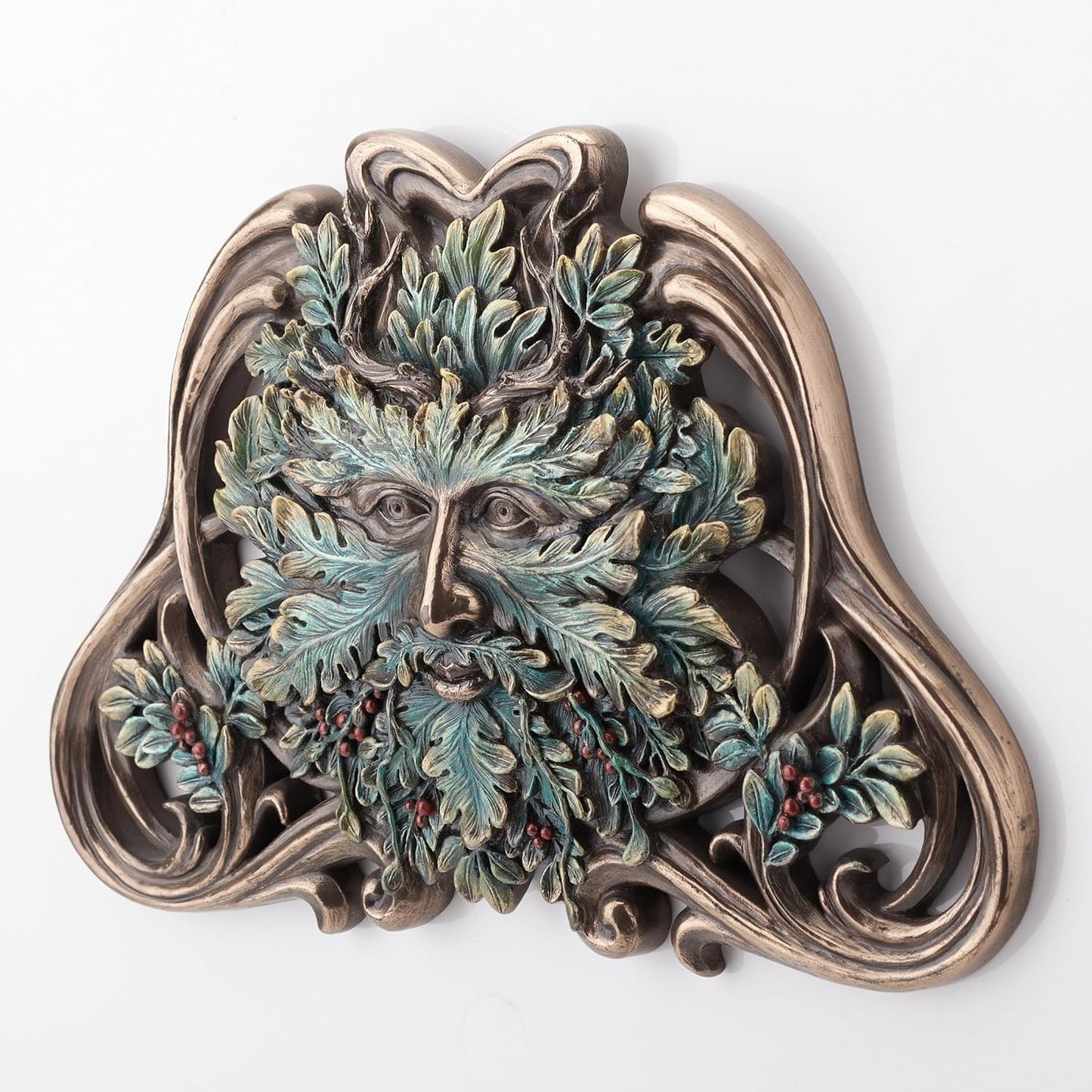 Green Man Winter Mistletoe Wall Plaque