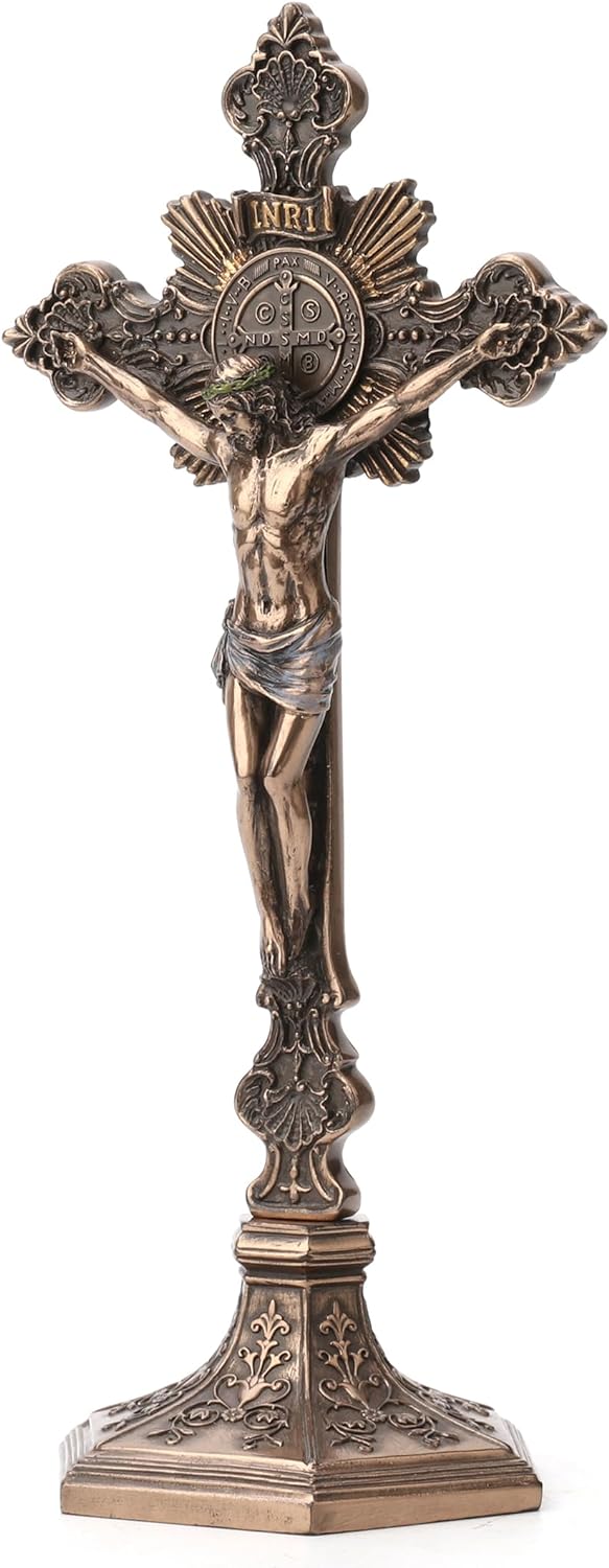 Saint Benedict Crucifix Stand (Removable Stand)