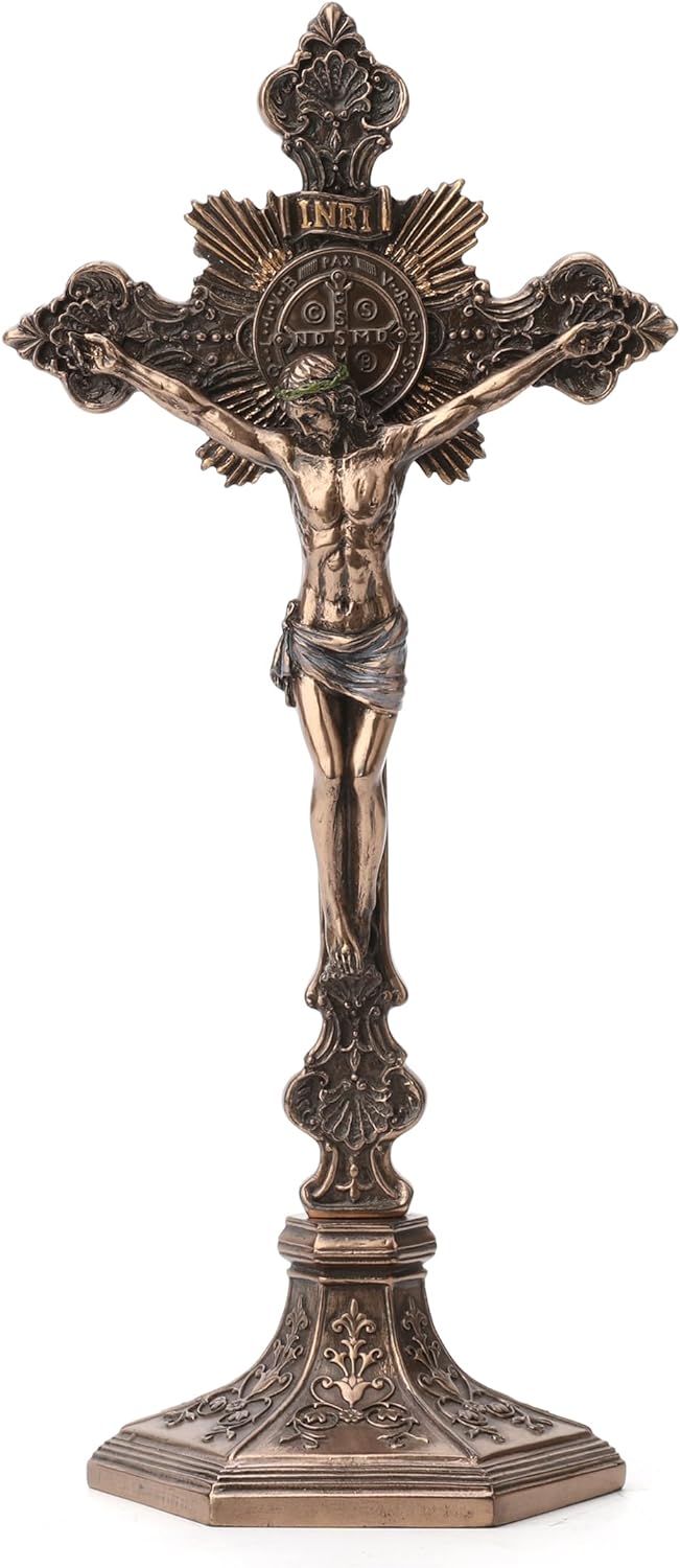 Saint Benedict Crucifix Stand (Removable Stand)