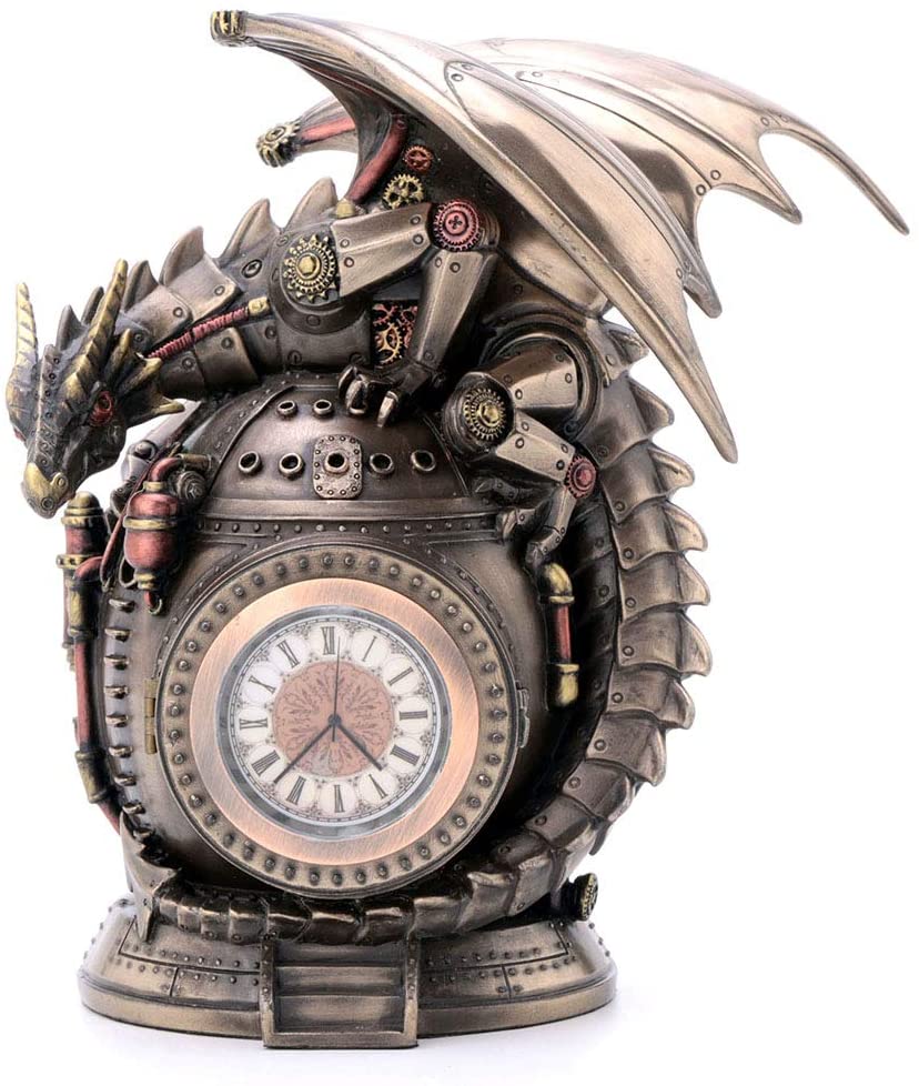 Steampunk Dragon On The Time Machine Trinket Box