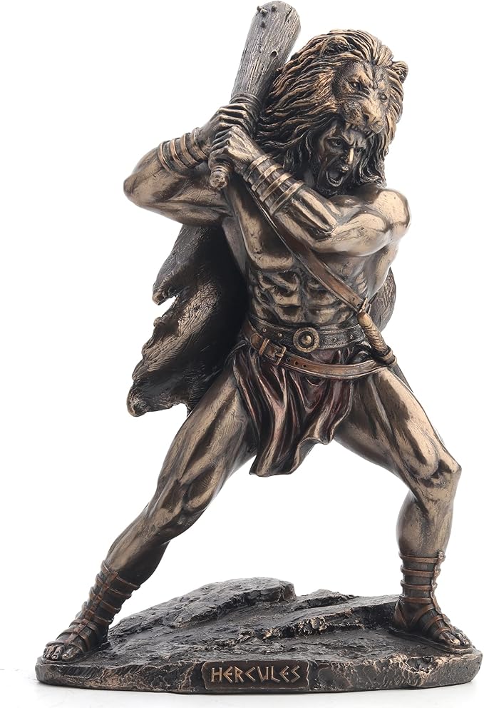 Hercules Wielding Club And Wearing Nemean Lion Hide