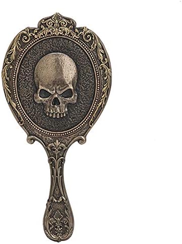 Skull Brooch Hand Mirror