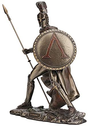 Spartan King Leonidas Holding Spear And Shield