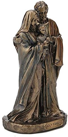 Holy Family Painted Polystone Statue