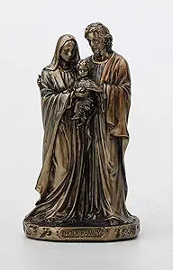 Holy Family Painted Polystone Statue