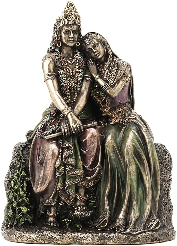 Radha Leaning On Krishna