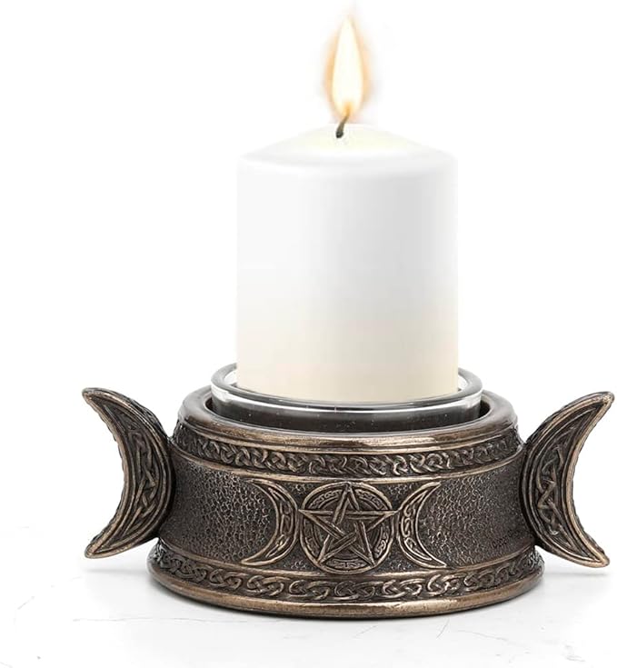 Triple Goddess Sigil Tealight Candle Holder