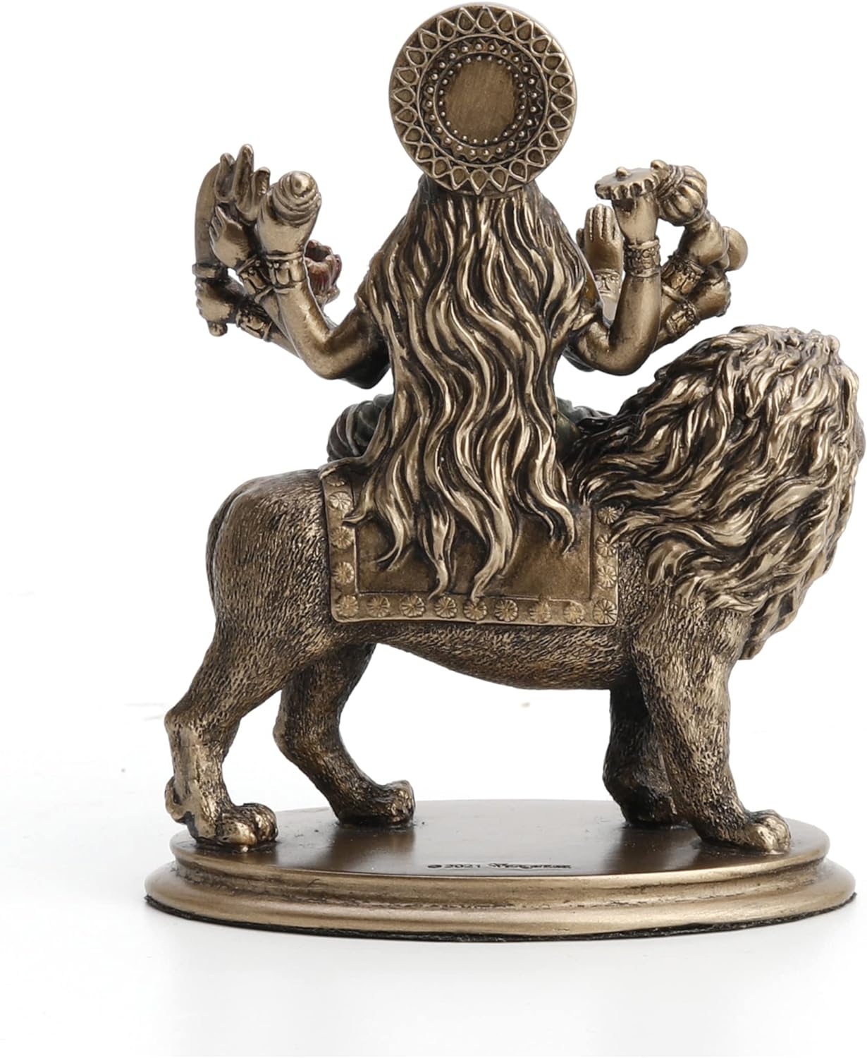 Hindu Goddess Durga Riding On Lion