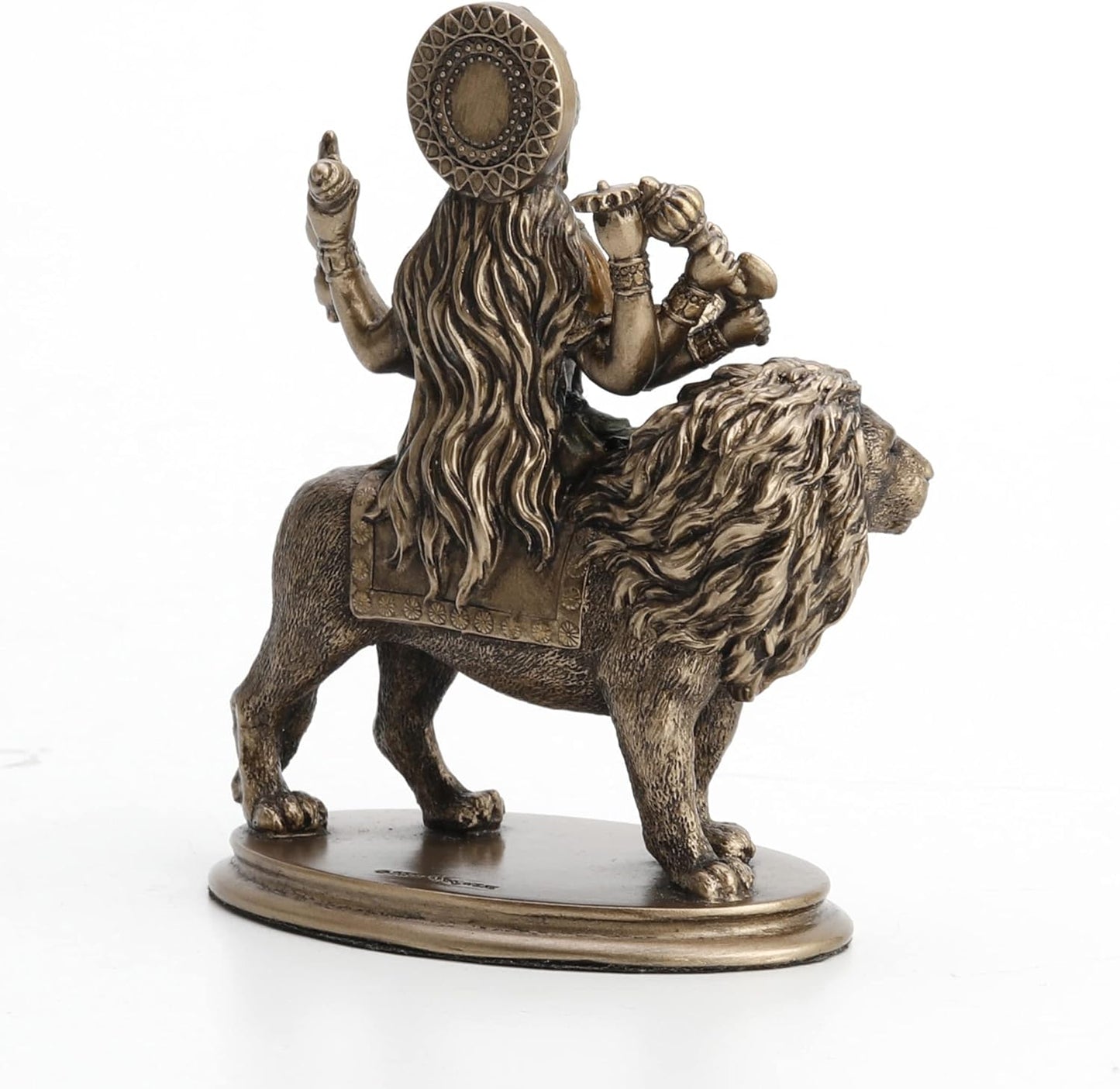 Hindu Goddess Durga Riding On Lion