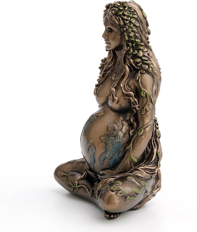 Pregnant Mother Earth Gaia Sitting Lotus Pose