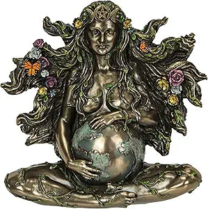 Sitting Pregnant Mother Gaia With Butterflies