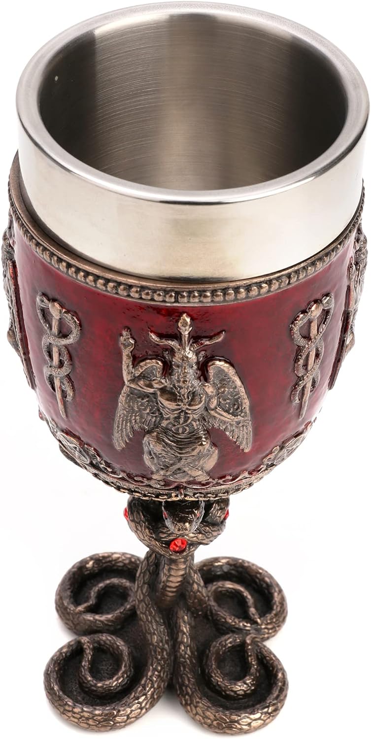 Baphomet Jeweled Serpent Chalice