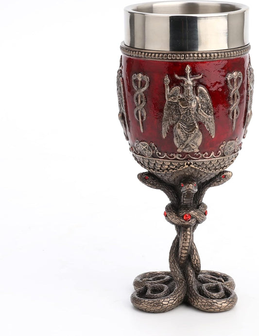 Baphomet Jeweled Serpent Chalice