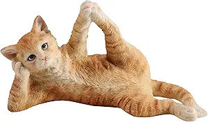 Orange Tabby Yoga Cat Sleeping Vishnu Pose