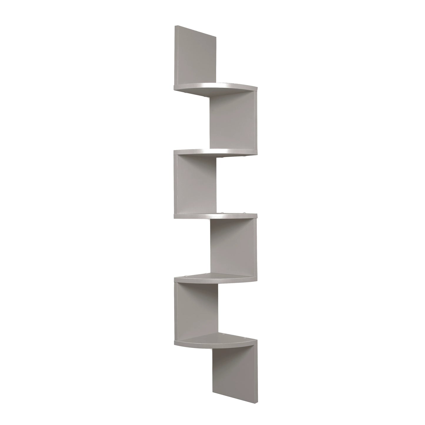 Danya B. Grey Laminate Large Corner Wall Mount Shelf