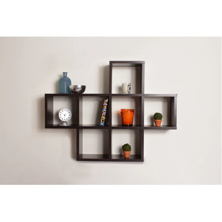 Cubby Laminated Black Veneer Shelving Unit