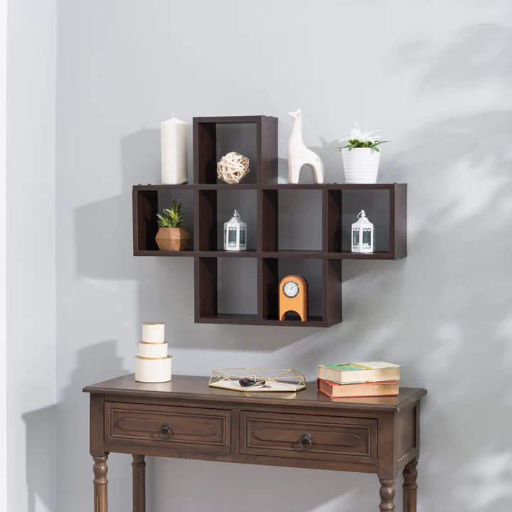 Cubby Laminated Black Veneer Shelving Unit