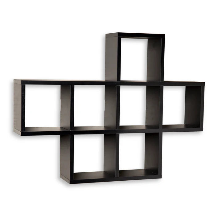 Cubby Laminated Black Veneer Shelving Unit