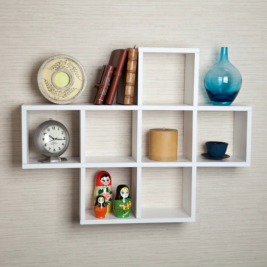 Danya B. Cubby Laminated White Veneer Shelving Unit