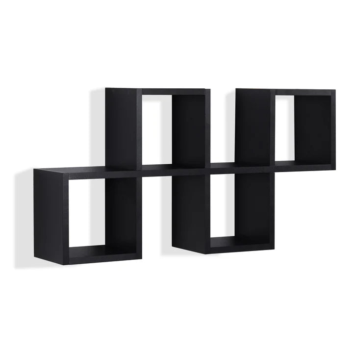 Cubby Chessboard Wall Shelf – Black