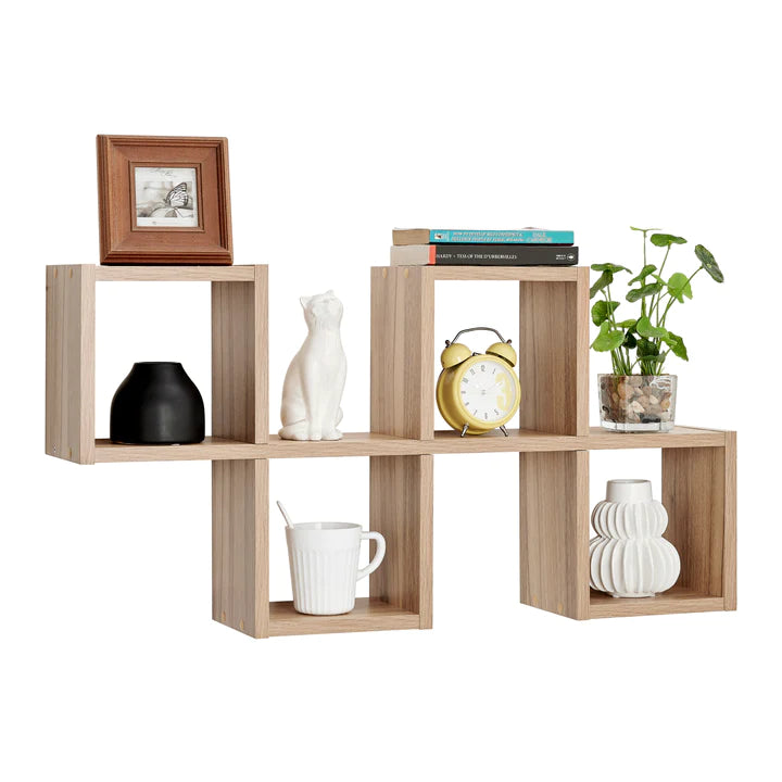 Cubby Chessboard Wall Shelf - Chestnut