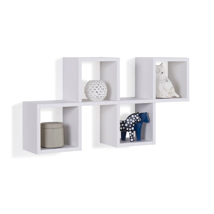 Cubby Chessboard Wall Shelf – White