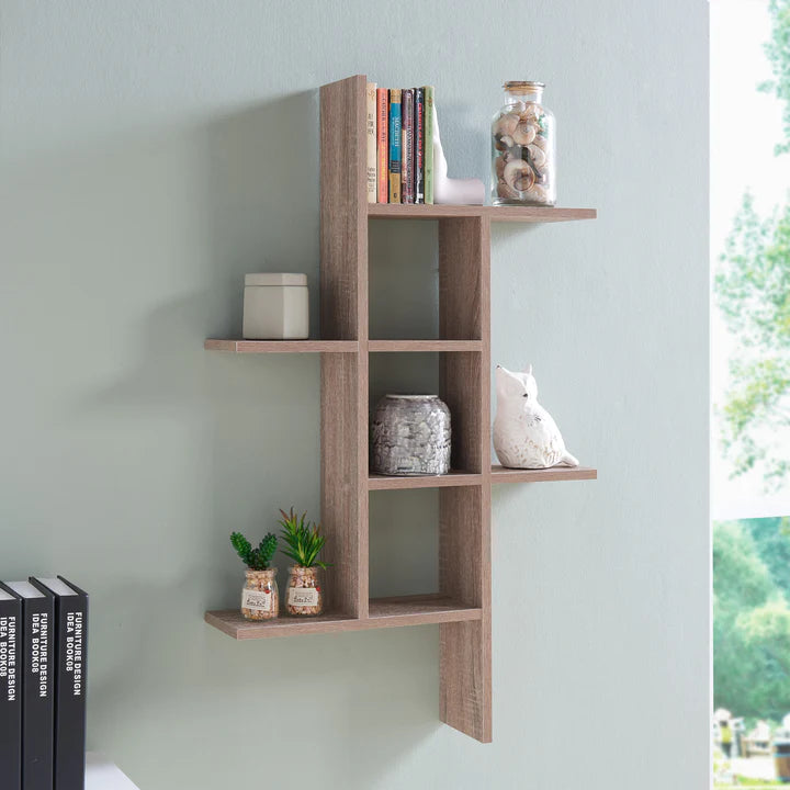 Danya B. Cantilever Wall Shelf - Weathered Oak