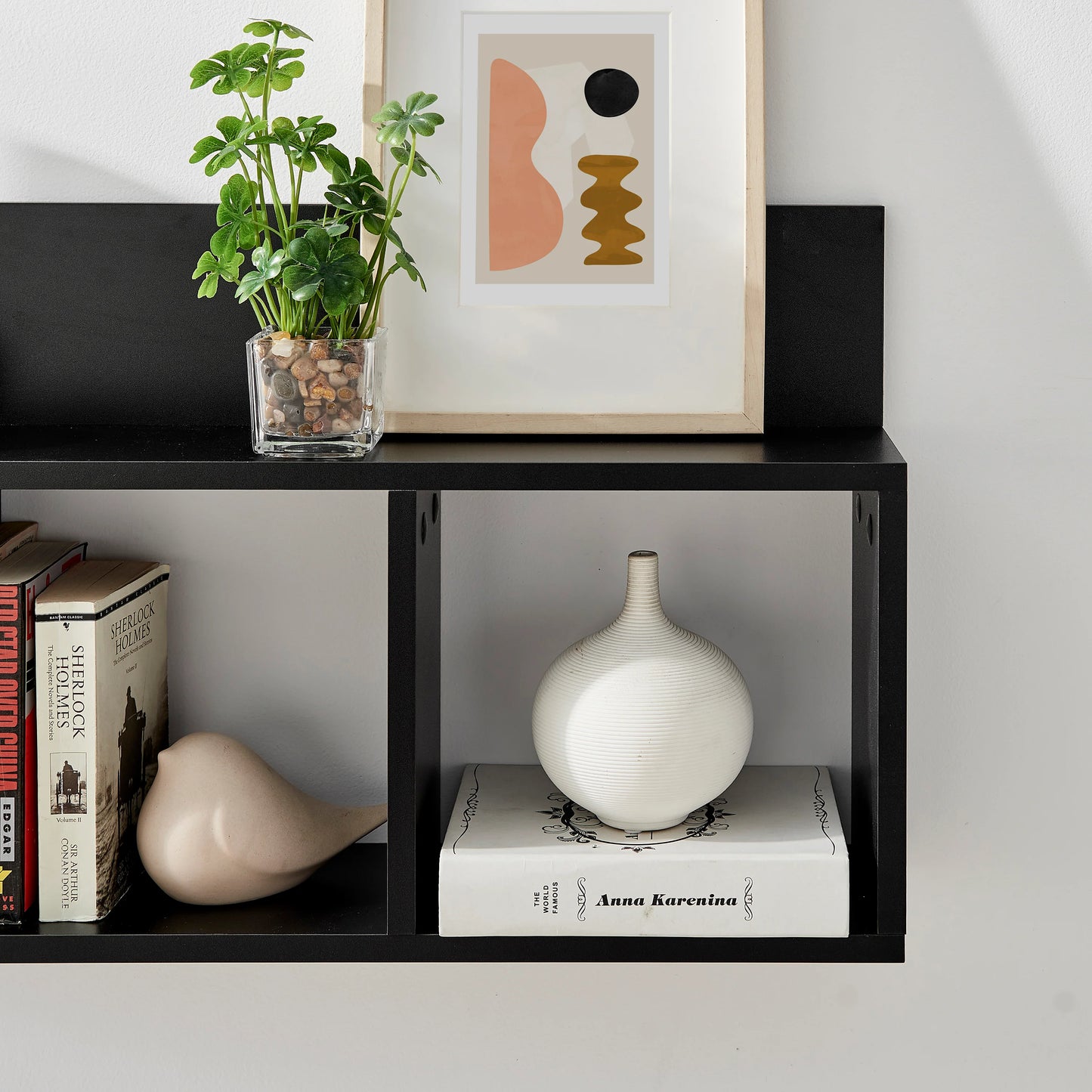 Triple Cubed Floating Shelf with Ledge