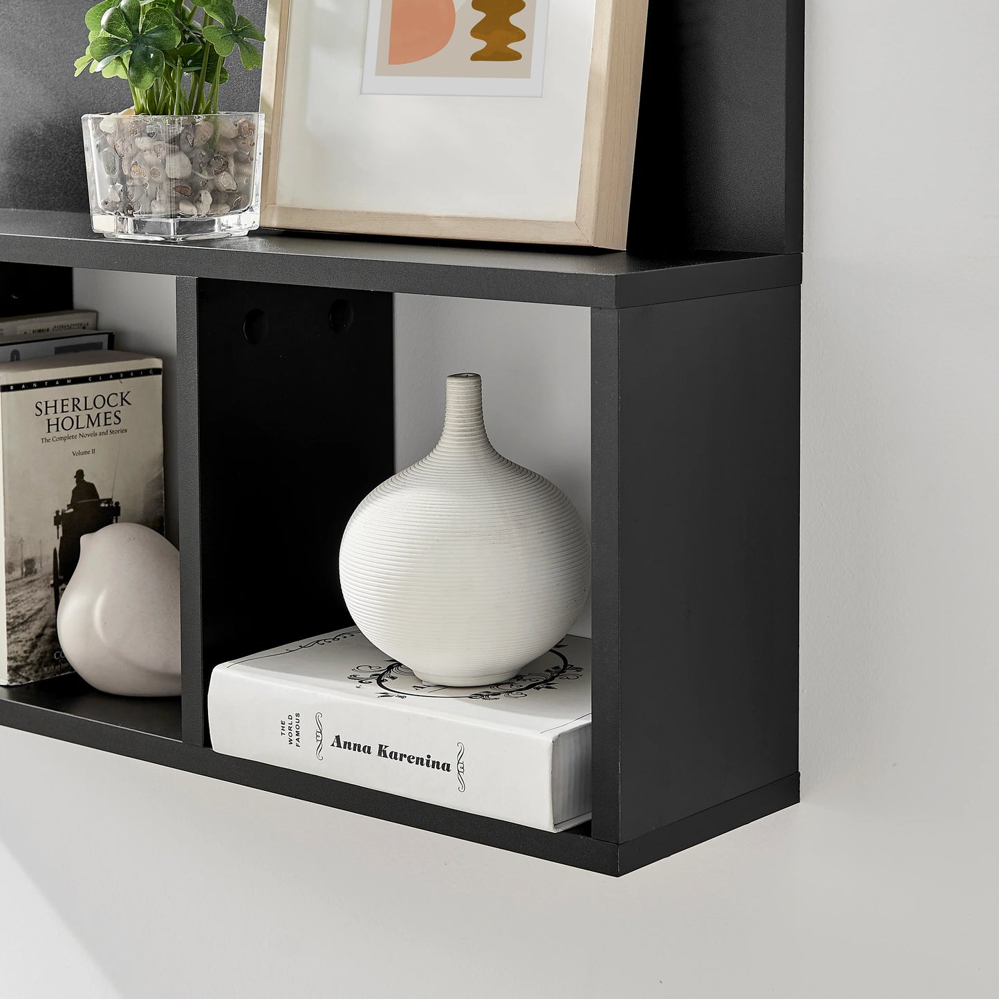 Triple Cubed Floating Shelf with Ledge