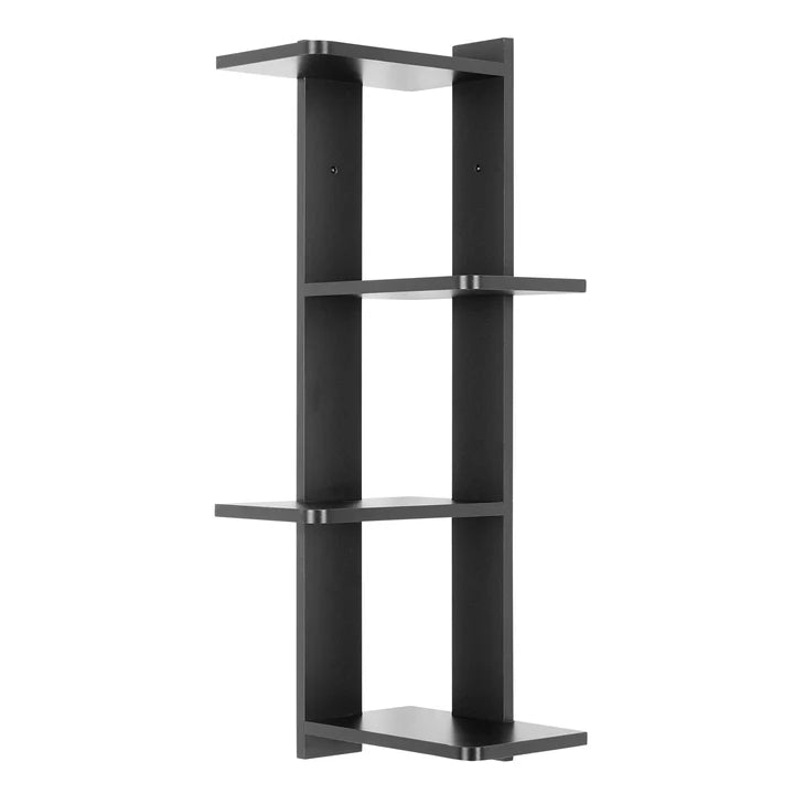 Alvar Corner 4-Tier Floating Ledge Column Wall Shelf