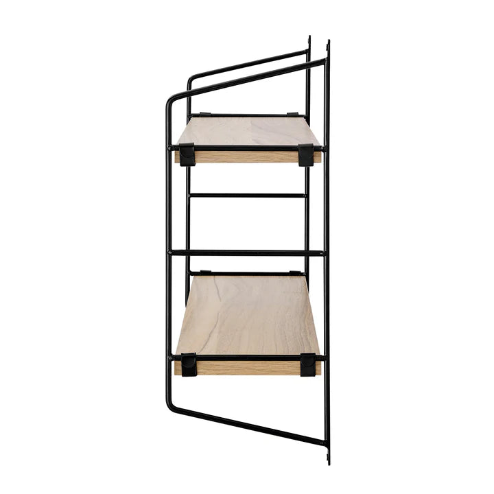 Severini Floating Bracket Farmhouse Two-Tier Wall Shelf