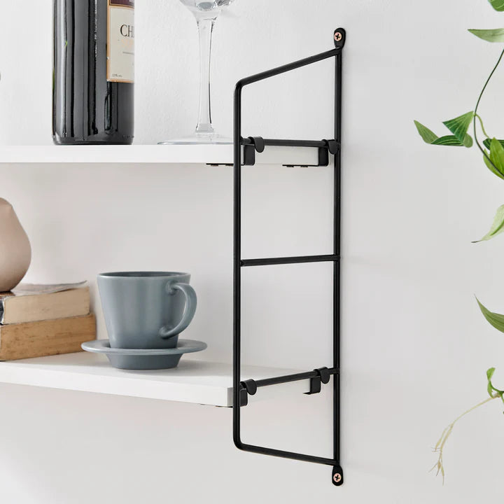 Severini Floating Bracket Farmhouse Two-Tier Wall Shelf