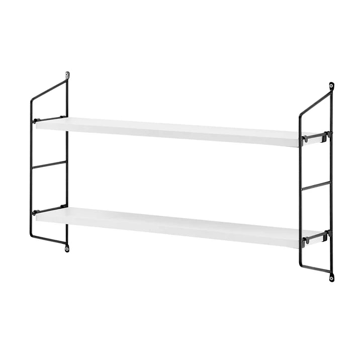 Severini Floating Bracket Farmhouse Two-Tier Wall Shelf