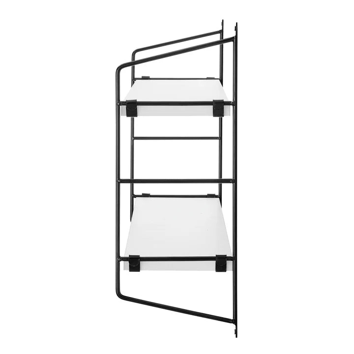 Severini Floating Bracket Farmhouse Two-Tier Wall Shelf