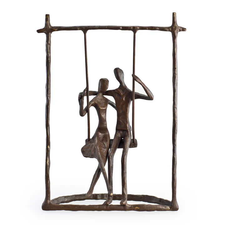 Couple on a Swing Cast Bronze