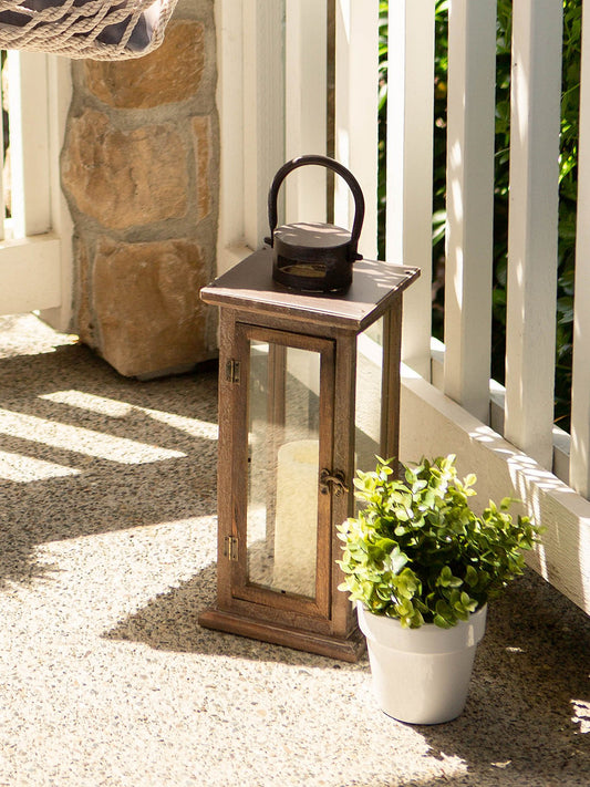 Wood Pine Lodge Lantern