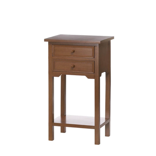 Natural Brown Wooden Side Table