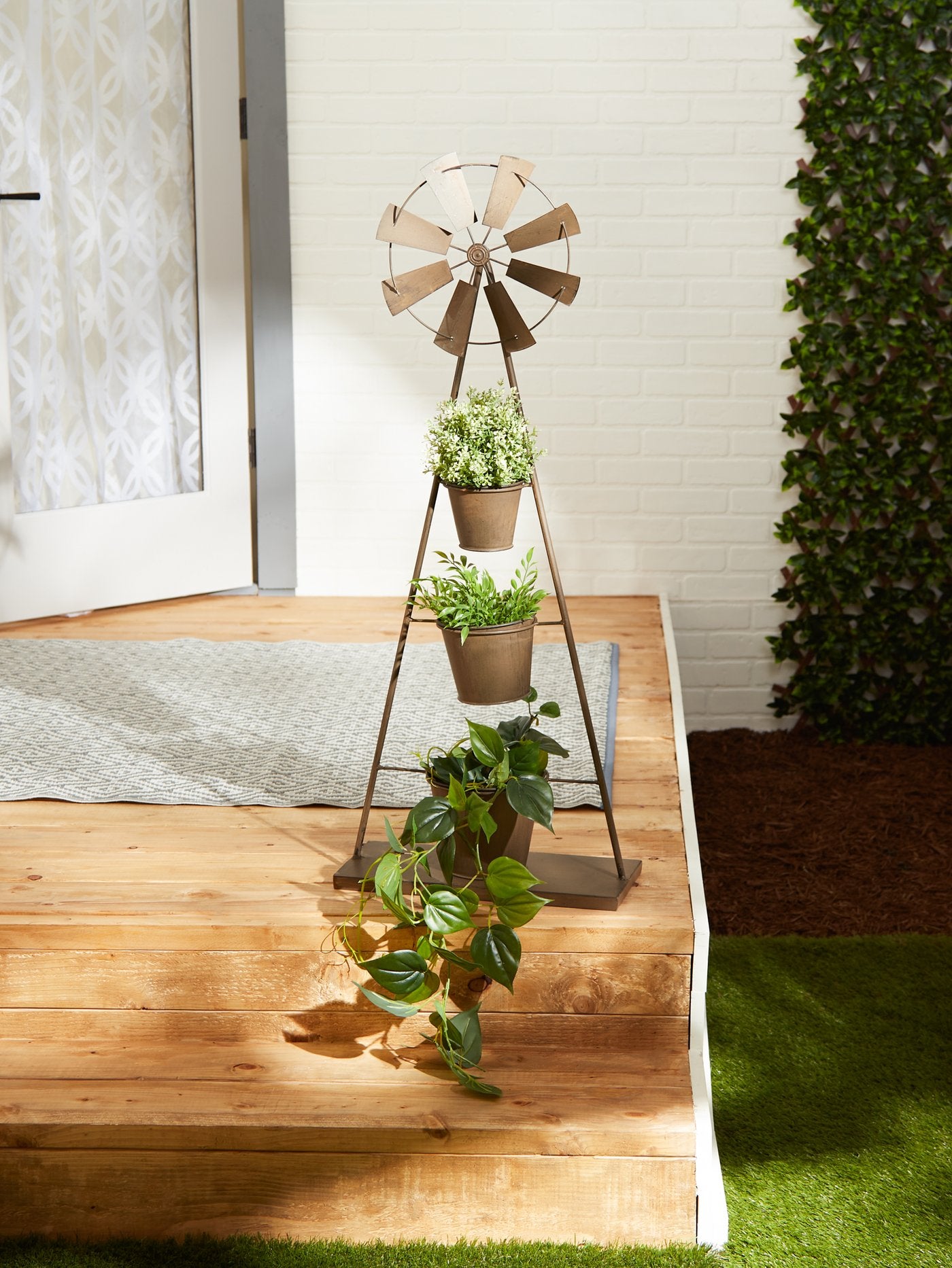 Stunning Windmill Plant Stand