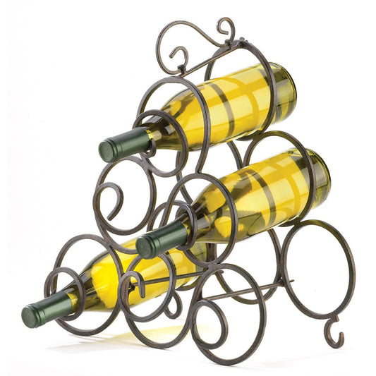 Multicolor Scrollwork Wine Rack