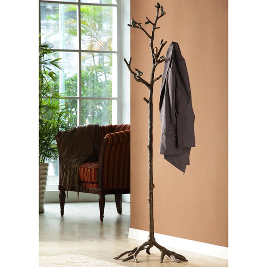 Bronze Finish Metal Lovebird Coat Rack