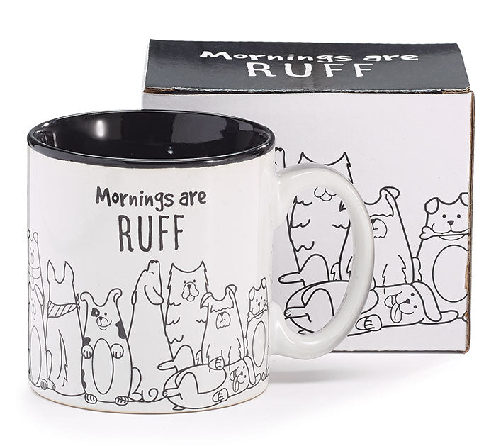 Mornings Are Ruff Ceramic Mug