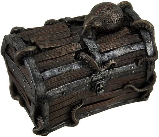 Octopus Cracked Treasure Chest Trinket Box